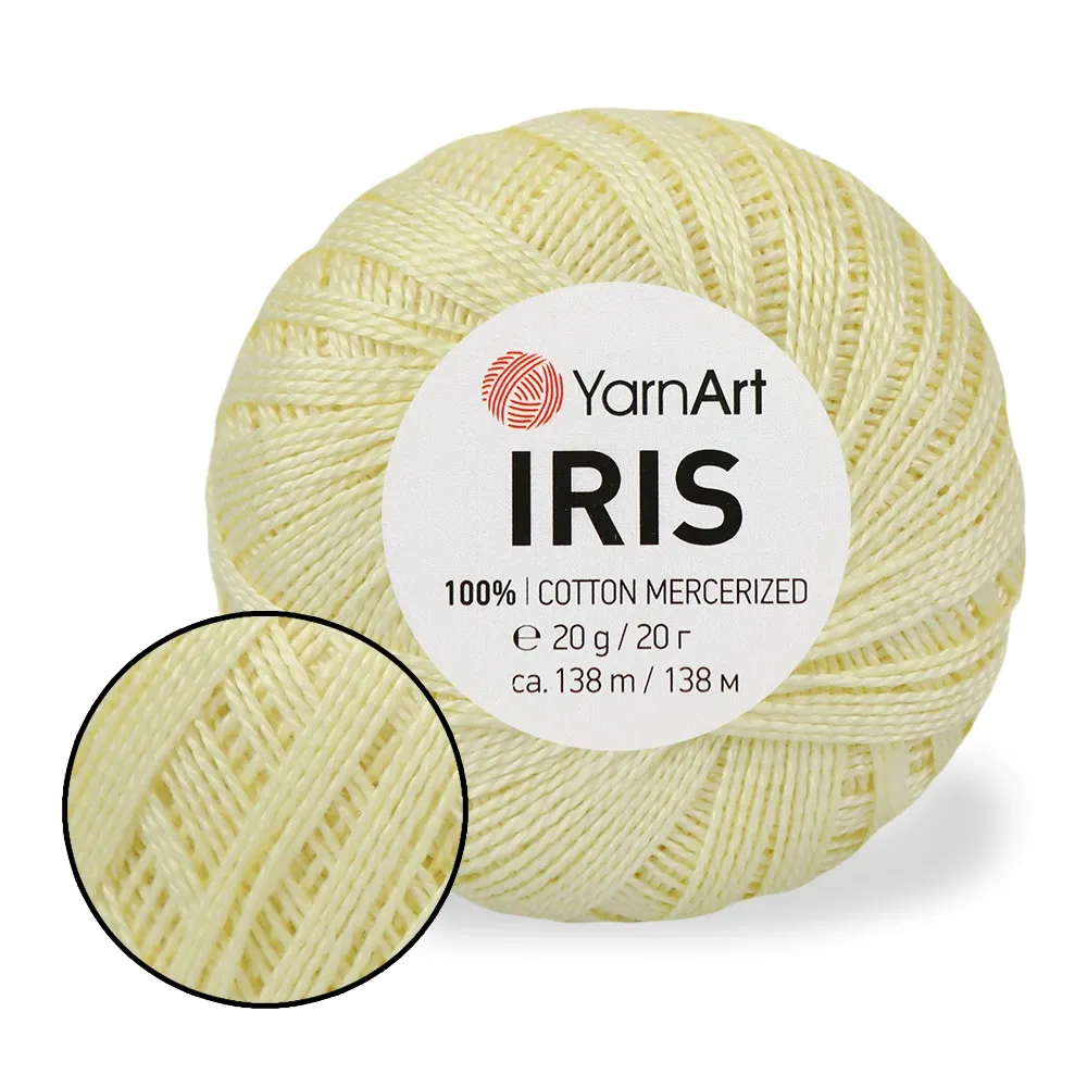 YarnArt Iris / Ірис, 20г/138м тонка пряжа мерсеризована бавовна – купити | Candy Yarn