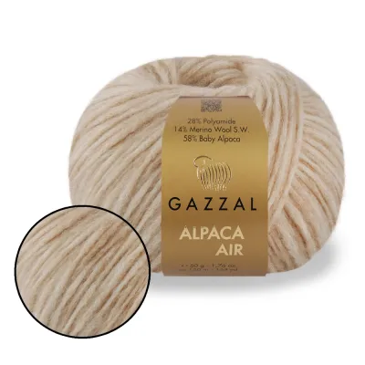 Пряжа Gazzal Alpaca Air / Альпака Еір, бебі альпака з шерстю мериноса
