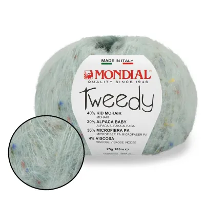 Mondial Tweedy, твідова пряжа з мохером та альпакою