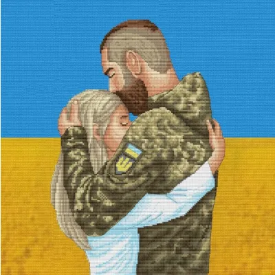 Набір для вишивки хрестиком з малюнком на канві, "Мій захисник", СР2302, 30*30см, Nova Sloboda