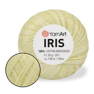 YarnArt Iris / Ірис, 20г/138м тонка пряжа мерсеризована бавовна